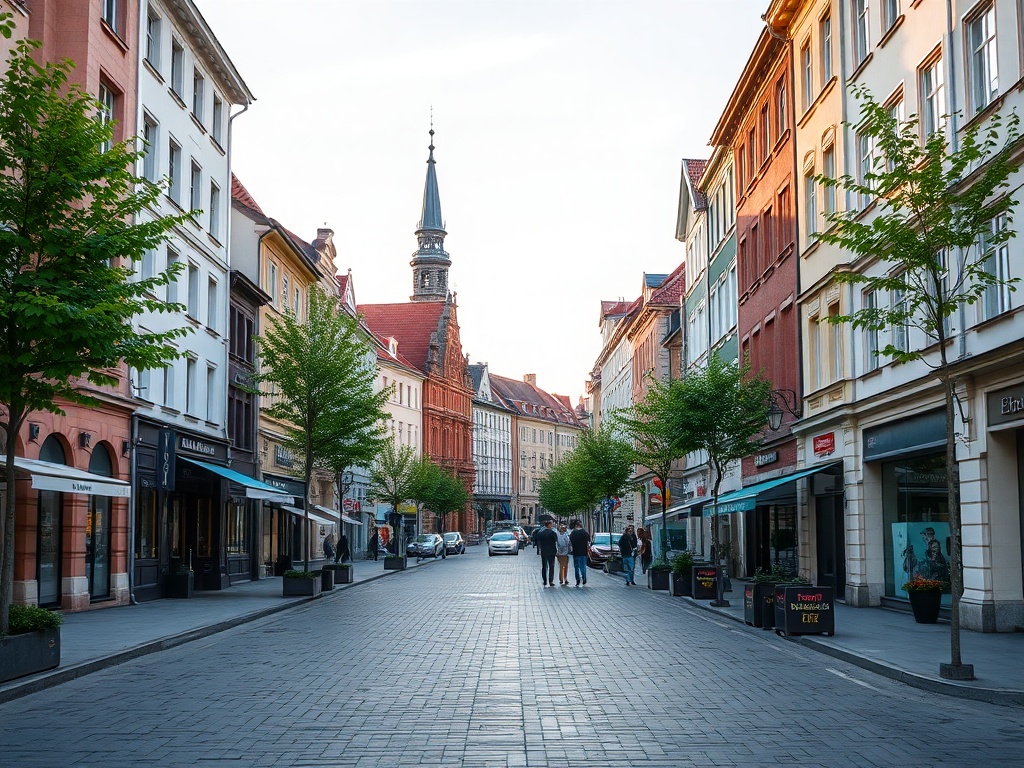 Mapa przedstawiająca infrastrukturę Jastrzębia-Zdroju z zaznaczonymi sklepami, restauracjami i placówkami medycznymi